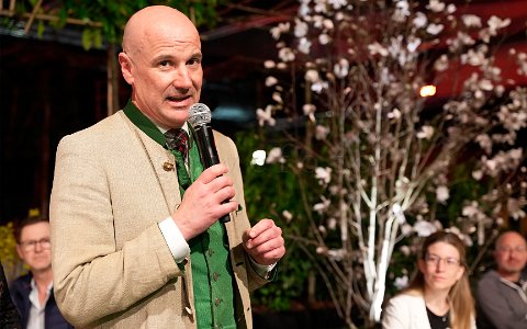 Gartenmesse Wels 2025 Schaugärten, Messepräsident Franzmayr. Foto: gewefoto - Gerhard Wenzel