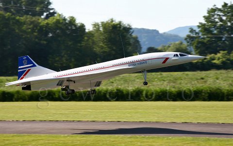 Landung der British Airways Concorde in Enns