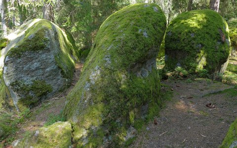 Gmünd Naturpark Blockheide. Granitblöcke
