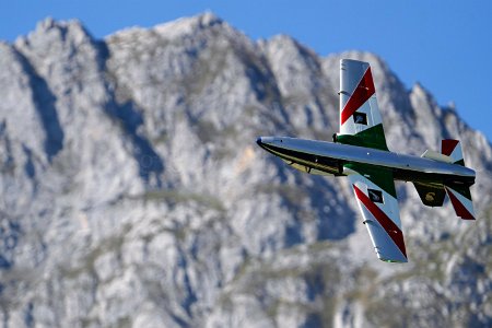 Nitro Days Jettreffen in Niederöblarn. Aermacchi MB-339A, Frecce Tricolori, Grimming.