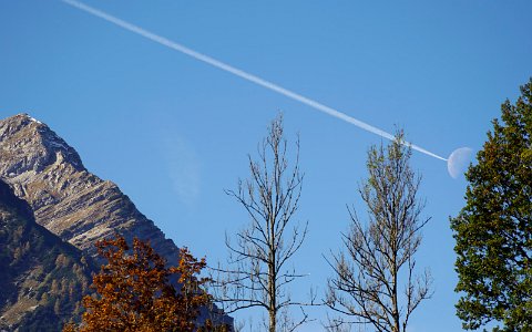 Mondflugzeug Vorderstoder im Herbst.