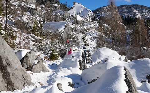 Hütteneck Tour Durch den Felssturz der Zwerchwand