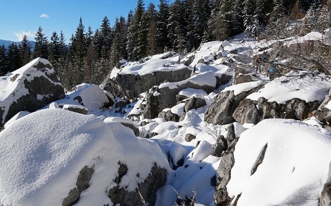 Hütteneck Tour Durch den Felssturz der Zwerchwand