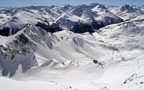 Skigebiet Arlberg Am Valluga Gipfel