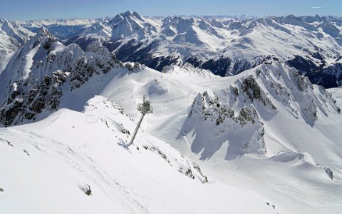Skigebiet Arlberg Am Valluga Gipfel