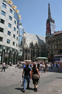 Wien Stephansdom und Haas Haus