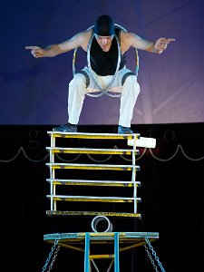 Balanceakt 2021, erste Vorstellung des Zirkus Althoff am Messegelände in Wels.