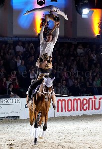 Nacht der Pferde 2018 Nacht der Pferde, ein Showabend der Messe Wels. Voltigiergruppe Wildegg aus Österreich.