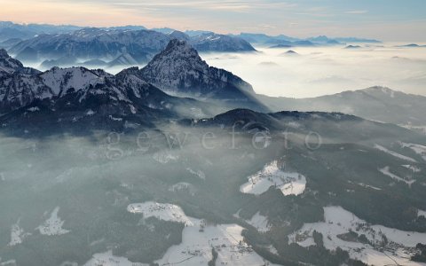 Luftaufnahme Traunstein im Winter