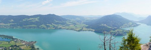 Mondsee Klettersteigbezwinger auf der Drachenwand.